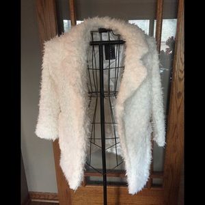 Cream Furry Cardigan